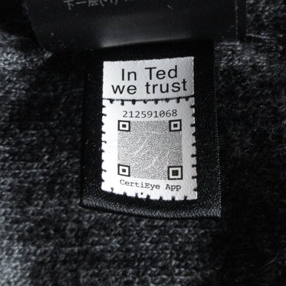 Ted Baker Agarr Textured Crewneck Sweater Dark Gray Men's Size 4 US Size Large - Picture 13 of 13